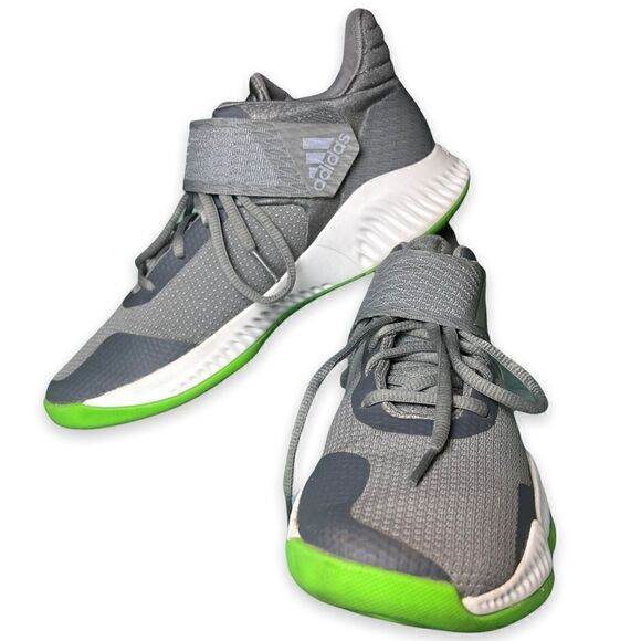 Mens Adidas‎ Explosive Bounce Basketball Grey Lime Green Shoes 6 main image 4